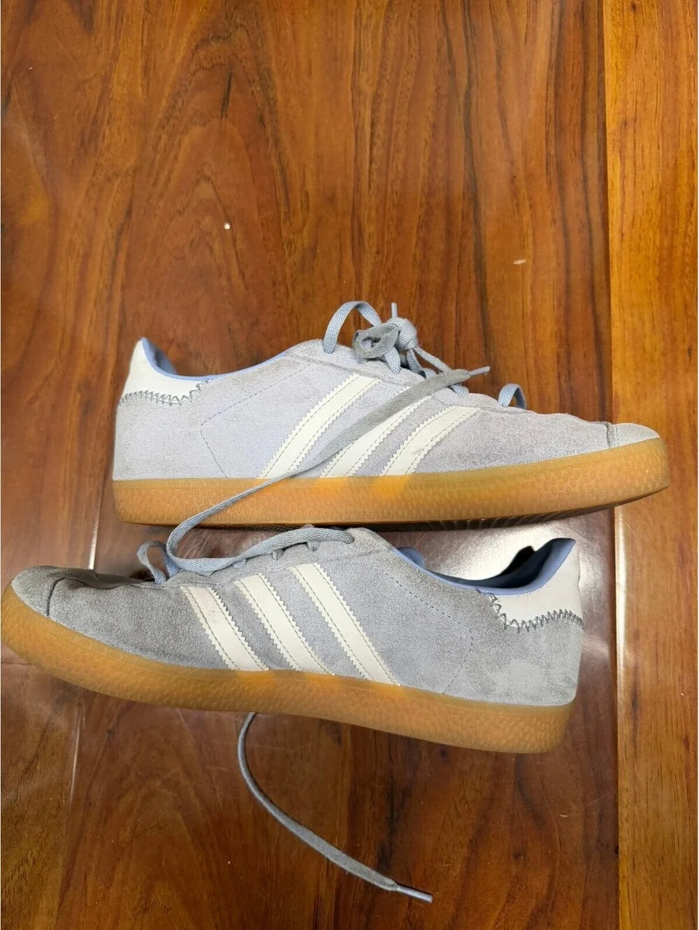 Adidas Gazelle Shoes Sneaker Blue/White Stripe JI2008 Size 7